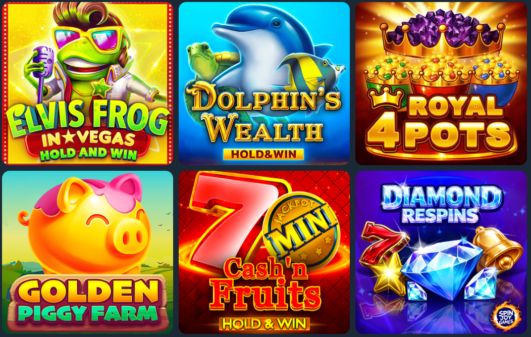 Slot categories and software providers at Slotorado